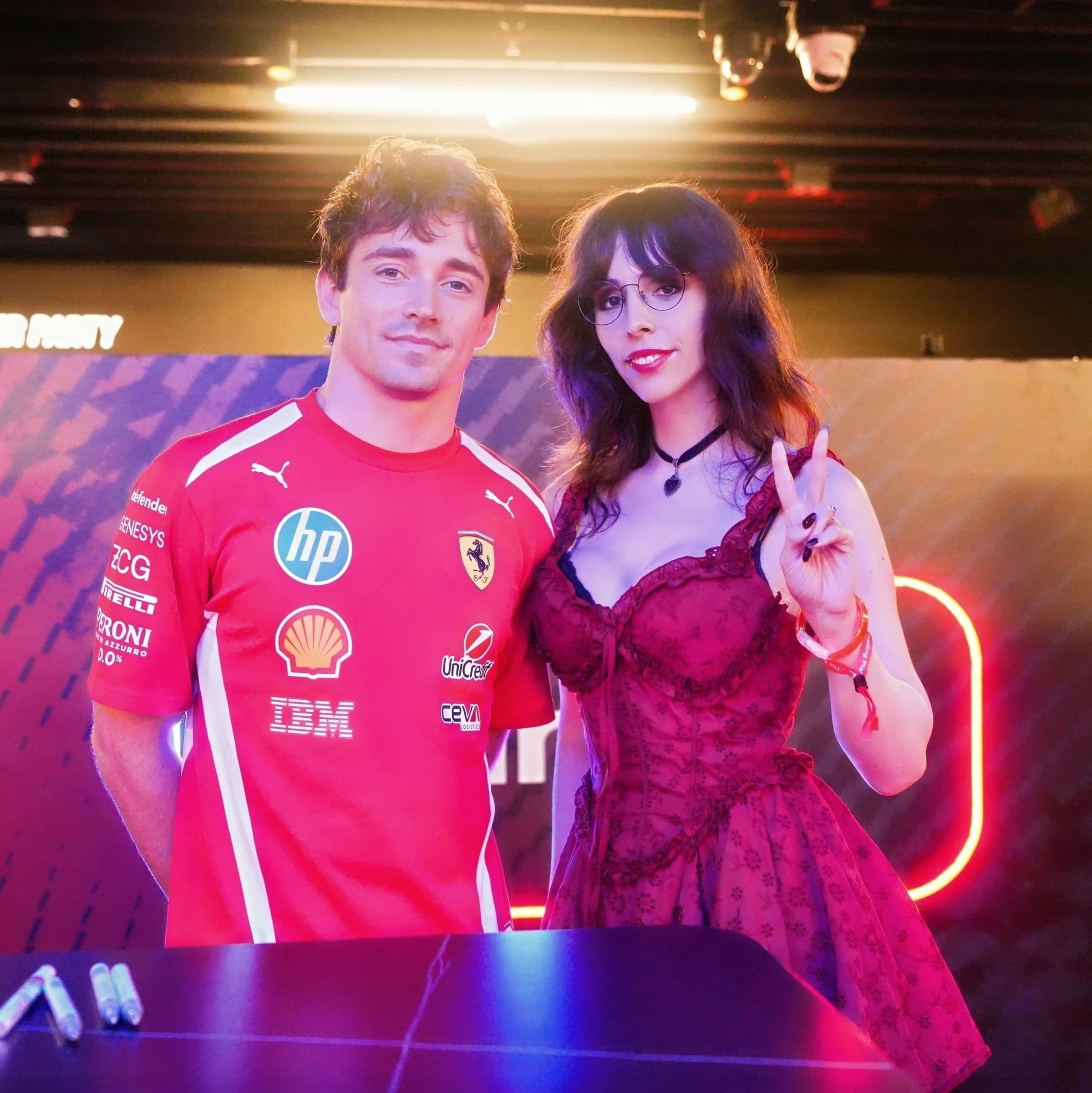 EMINATR1X with another attendee at an event